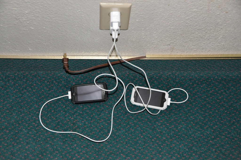 Phone chargers unplugged