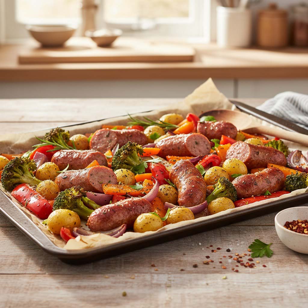 Sheet Pan Sausage and Veggies