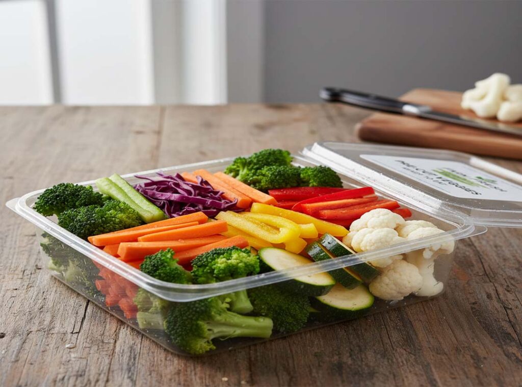 pre cut fresh vegetables