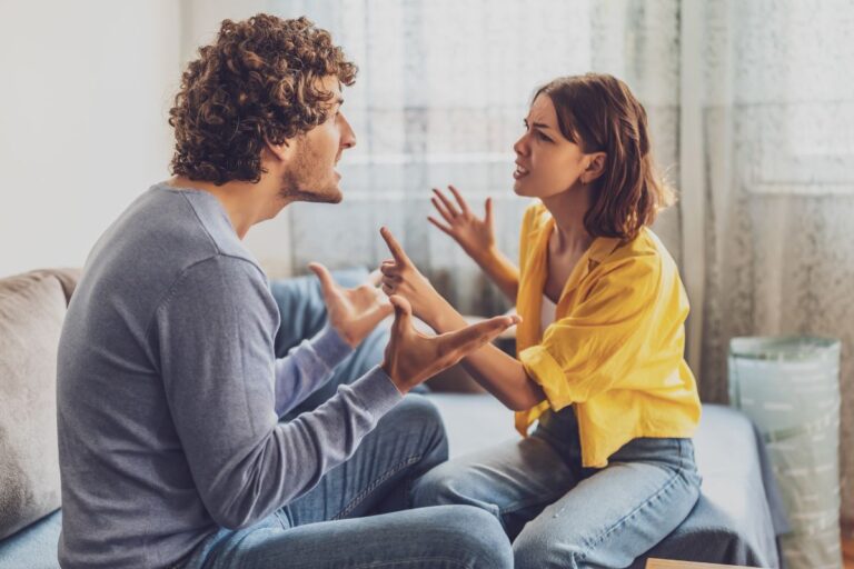 Man and woman arguing