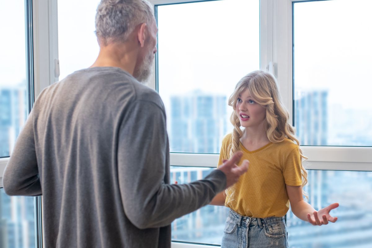 Dad upset with Daughter