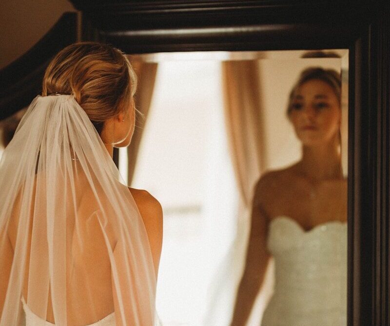 woman in white wedding dress