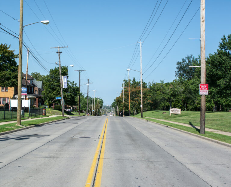 Looking east down Kinsman Road in Cleveland, Ohio