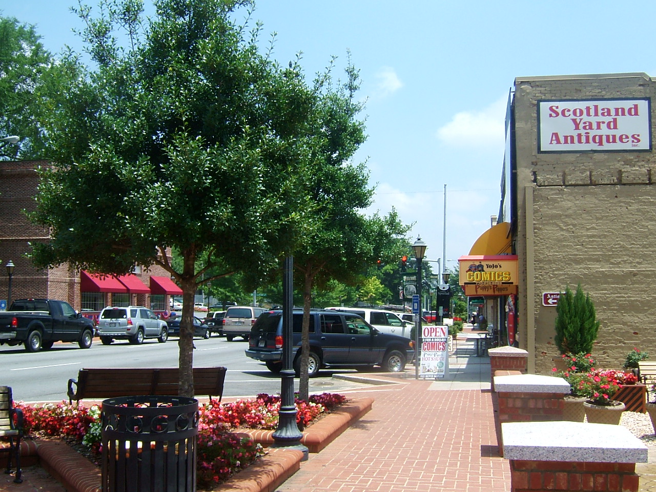 Downtown Lawrenceville, the county seat of Gwinnett County, Georgia