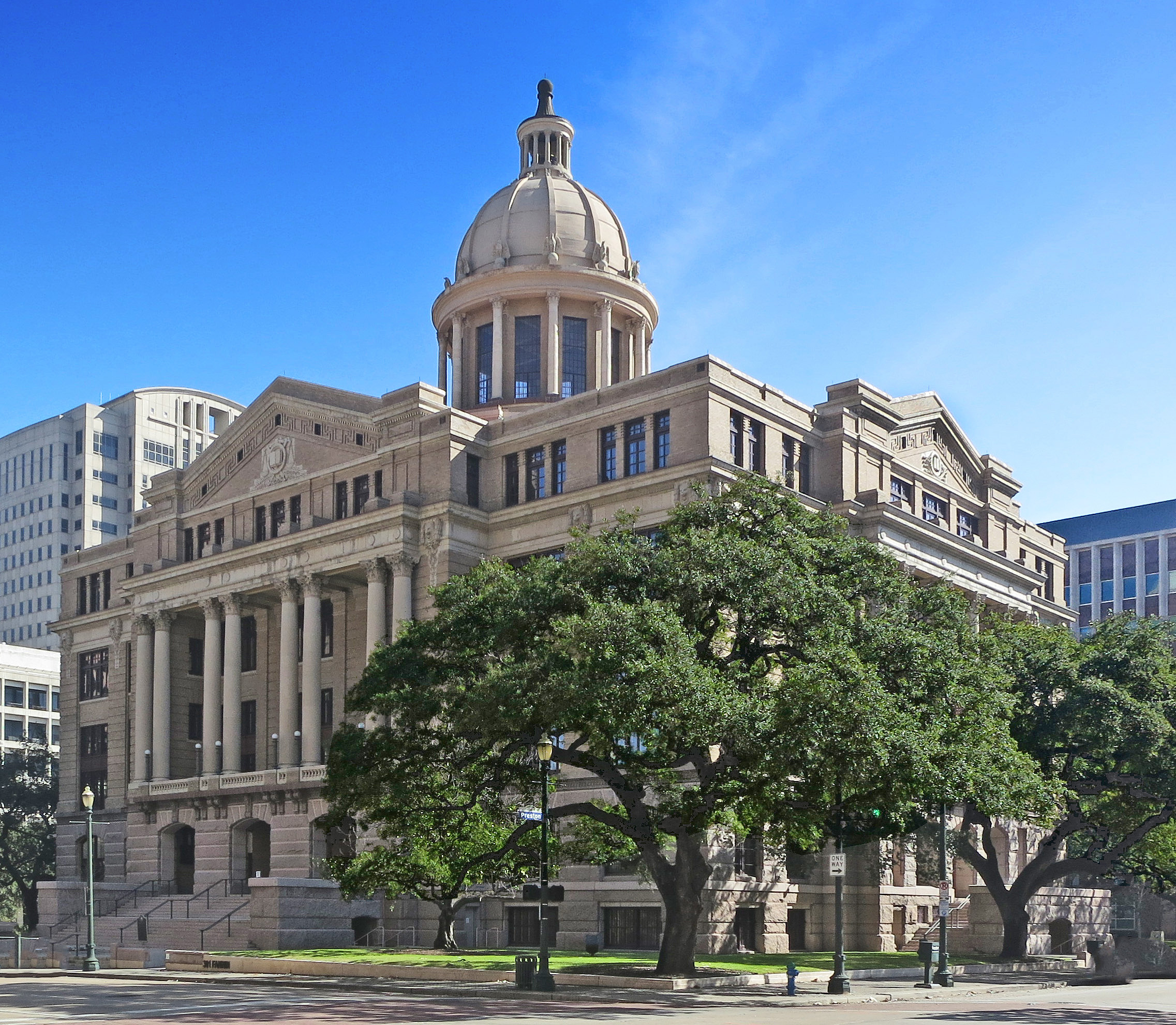 The restored 1910 Harris County Courthouse in downtown Houston
