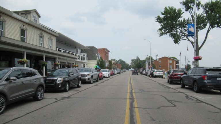 A summer view of Marine City, Michigan, in St. Clair County