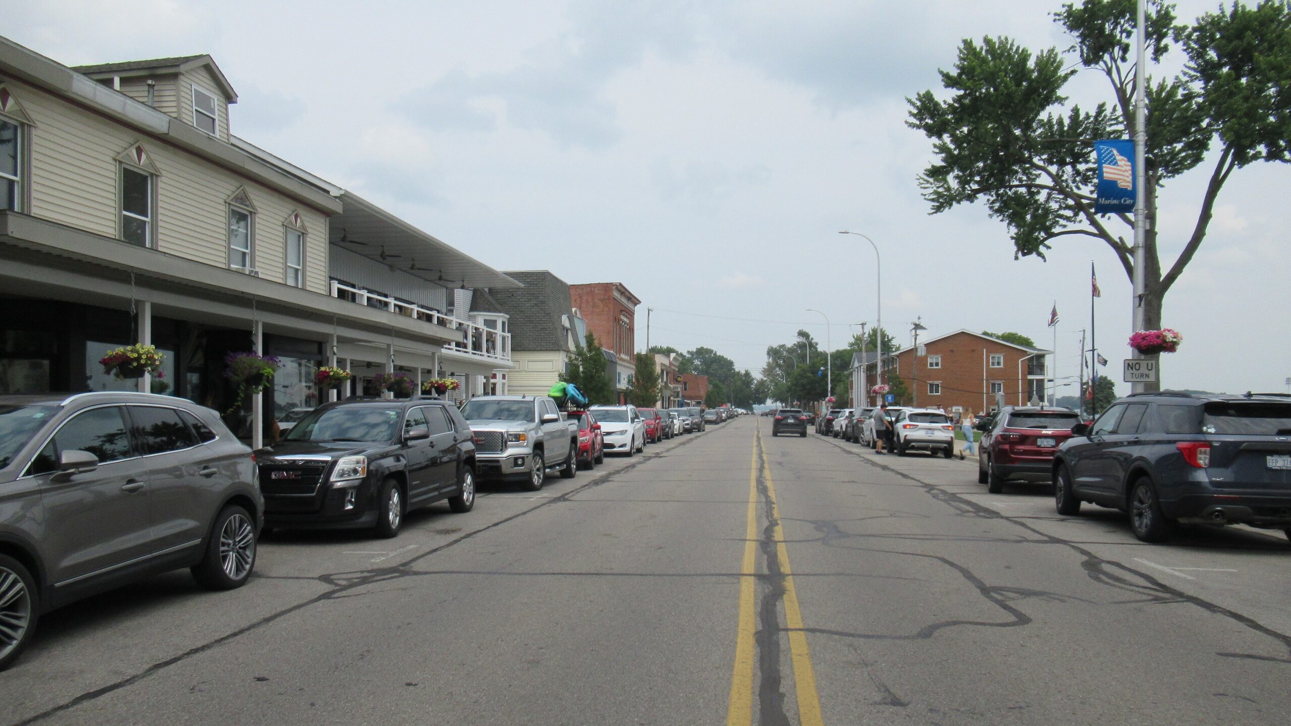 A summer view of Marine City, Michigan, in St. Clair County